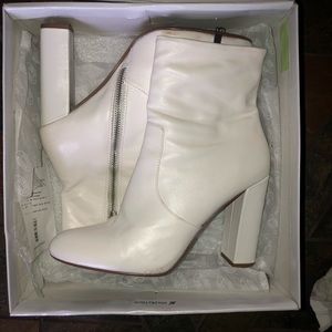 Steve Madden White Leather Boots